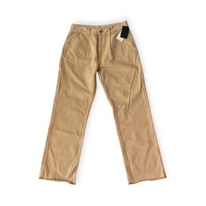 Re/Done Redone Cargo Utility Loose Jeans Denim Washed Khaki Tan Size 29